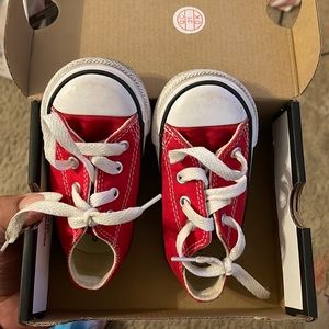 Size 5c infant baby chucks in red.